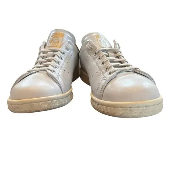 Adidas Stan Smith Classic White Green Leather Sneakers Mens 7.5 HP2201 Lux - Picture 1 of 16
